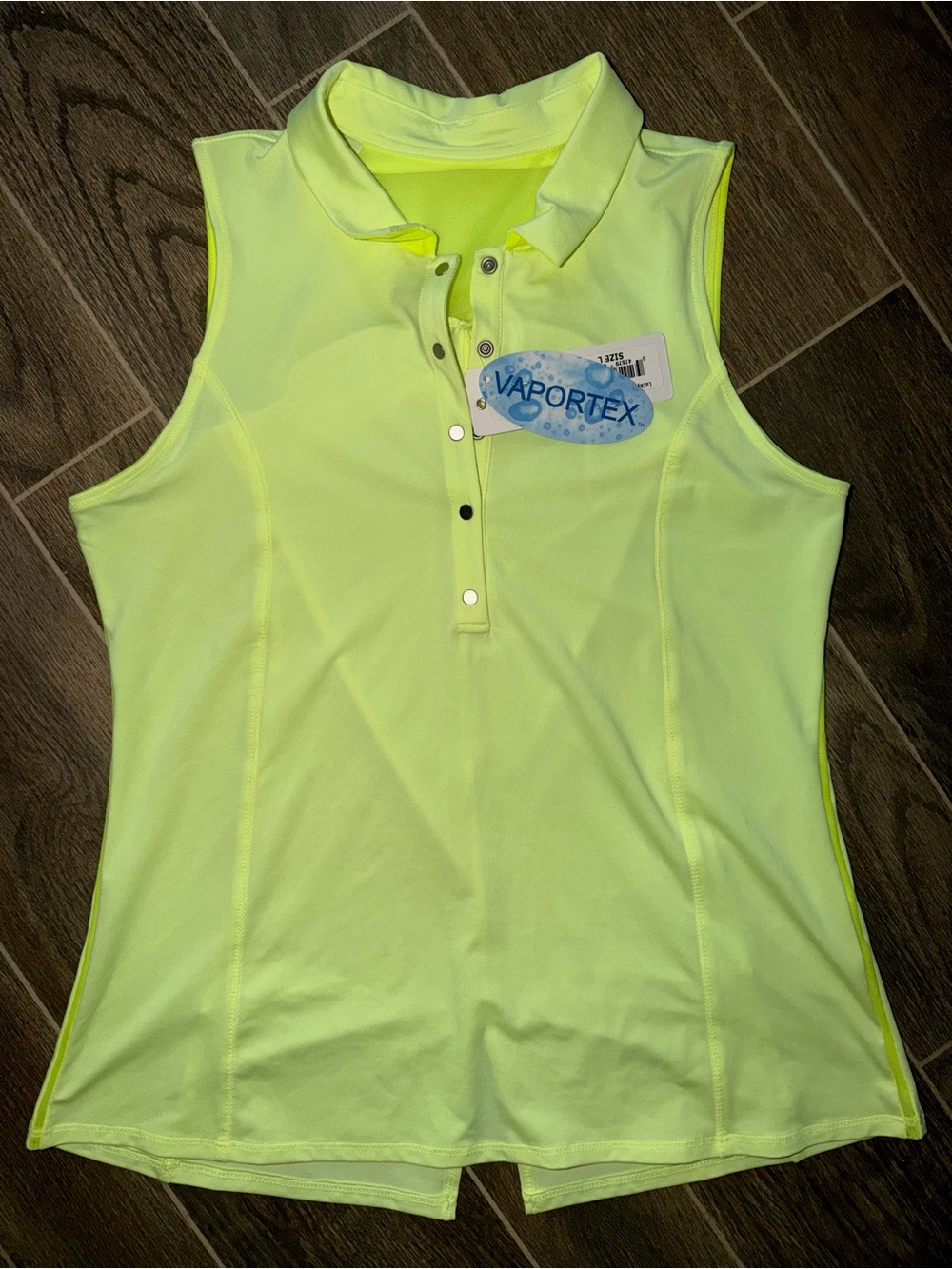 Lucky in Love Neon Yellow Sleeveless Polo Tank